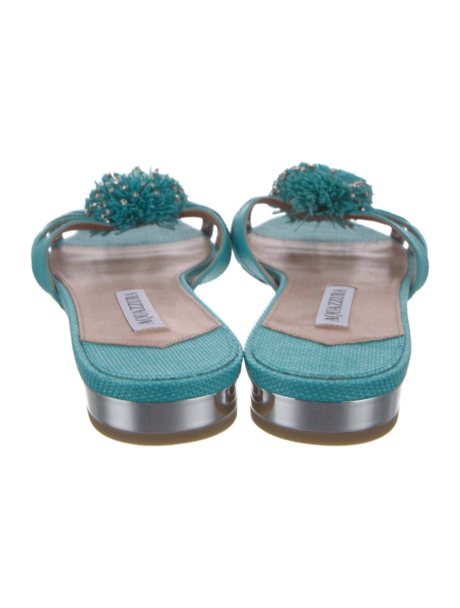 Aquazzura Crystal Embellishments Slides